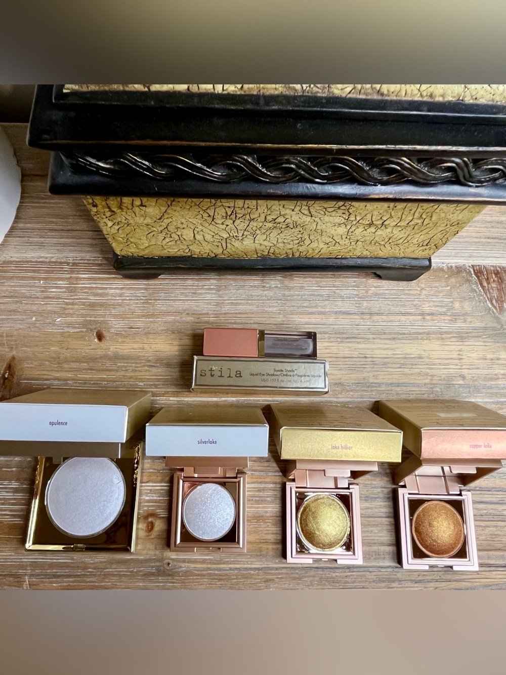 Luxury Stila Makeup Bundle: 3 All Over Glimmers, Highlighter & Eye Shadow NIB
